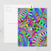 abstracte wieltjes en pinnen briefkaart (Voorkant / Achterkant)