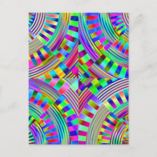 abstracte wieltjes en pinnen briefkaart (Voorkant)