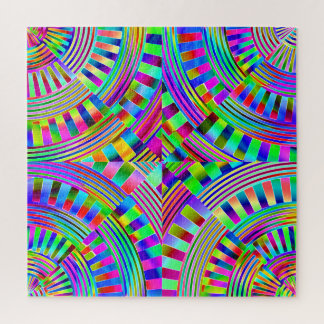 abstracte wieltjes en pinnen legpuzzel