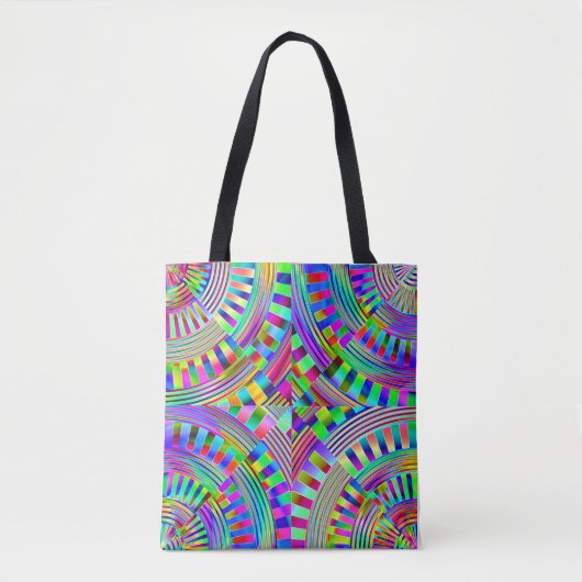 abstracte wieltjes en pinnen tote bag (Voorkant)