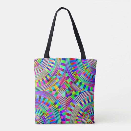 abstracte wieltjes en pinnen tote bag (Achterkant)