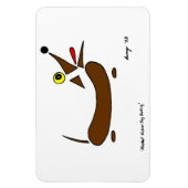 Abstracte Wiener Dog Flexible Magnet Magneet (Verticaal)