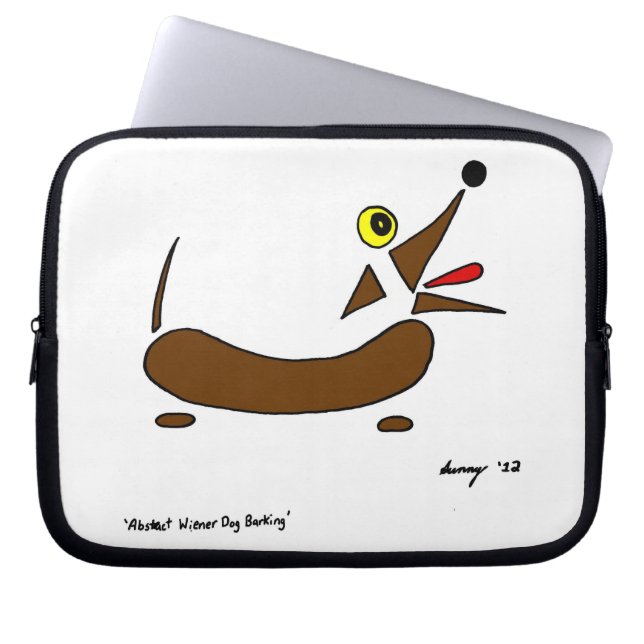 Abstracte Wiener Dog-laptophoes Laptop Sleeve (Voorkant)