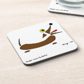 Abstracte Wiener Dog Onderzetters - Set van 6 (Linkerzijde)