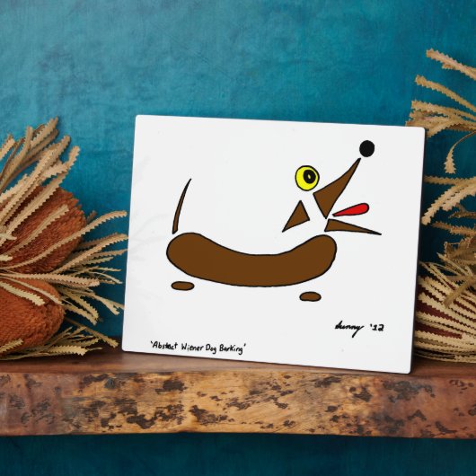 Abstracte Wiener Dog Plaque Fotoplaat (Zijkant)