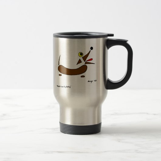 Abstracte Wiener Dog Travel Mug Reisbeker (Rechts)