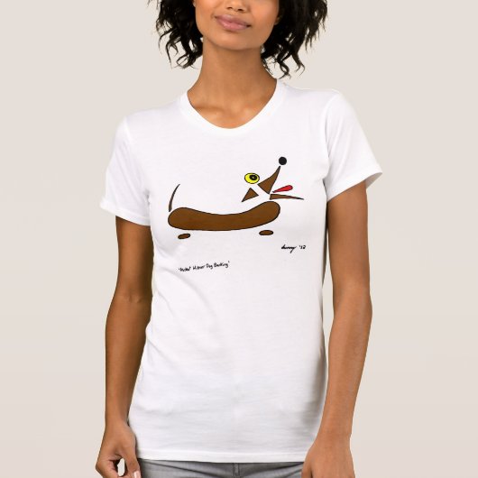 Abstracte Wiener Dog Womens Tanktop (Voorkant)