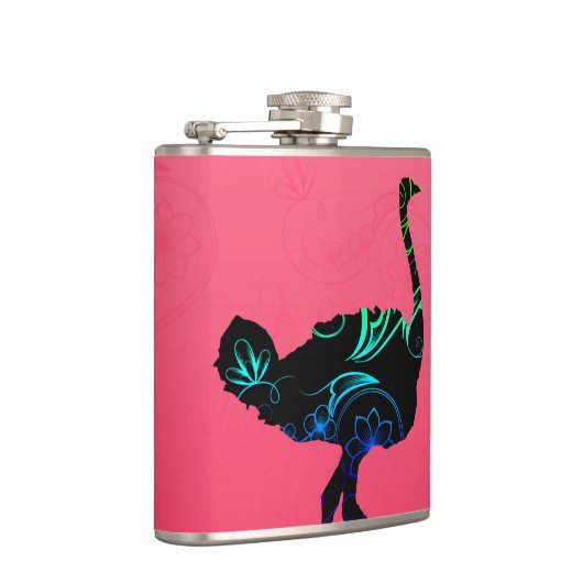 Abstracte wijnfles van struisvogels heupfles (Rechts)