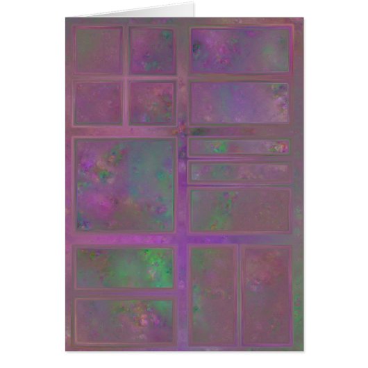 Abstracte wijnkaart met gekleurd venster (Voorkant)