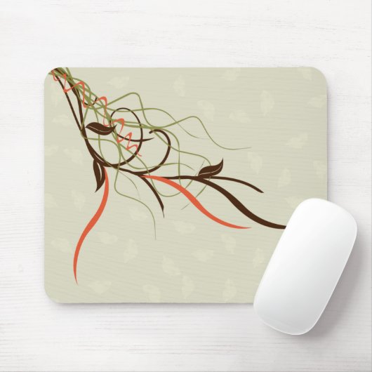 Abstracte wijnstokken muismat (Met muis)