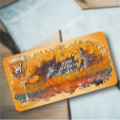 Abstracte wijnzonsondergang 0612 Adres Etiket