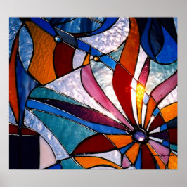 Abstracte wilde bloem poster