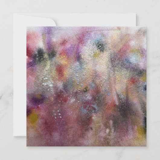 Abstracte wilde bloemen kaart (Voorkant)