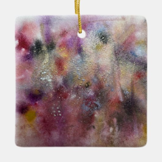 Abstracte wilde bloemen keramisch ornament (Voorkant)