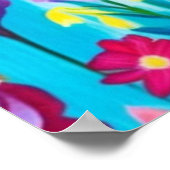 Abstracte Wilde Bloemenweide Poster (Hoek)