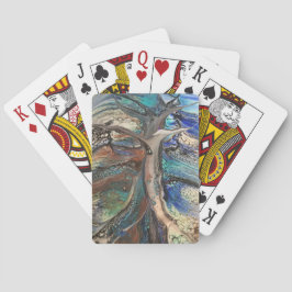 Abstracte wilde boom pokerkaarten