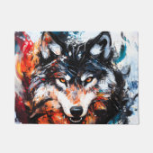 Abstracte Wilde Geest Wolf Deurmat (Voorkant)