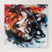 Abstracte Wilde Geest Wolf Legpuzzel (Horizontaal)