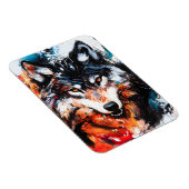 Abstracte Wilde Geest Wolf Magneet (Rechterzijde)