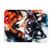 Abstracte Wilde Geest Wolf Magneet (Horizontaal)