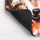 Abstracte Wilde Geest Wolf Muismat (Hoek)