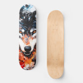 Abstracte Wilde Geest Wolf Persoonlijk Skateboard (Voorkant)