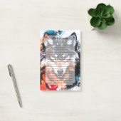 Abstracte Wilde Geest Wolf Post-it® Notes (Kantoor)