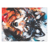 Abstracte Wilde Geest Wolf Tafelkleed (Voorkant (Horizontaal))