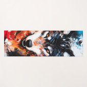 Abstracte Wilde Geest Wolf Yogamat (Voorkant (horizontaal))