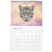 Abstracte wilde katten Motivatie Kalender (Feb 2027)