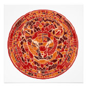 Abstracte wilde kattenkop foto afdruk (Voorkant)