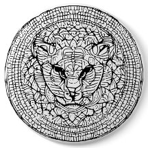 Abstracte wilde kattenkop