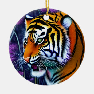 Abstracte Wilde Majestic Predator Tiger Keramisch Ornament