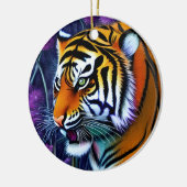 Abstracte Wilde Majestic Predator Tiger Keramisch Ornament (Links)