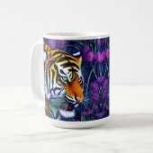 Abstracte Wilde Majestic Predator Tiger Koffiemok (Voorkant links)