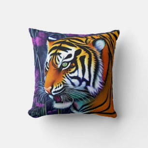 Abstracte Wilde Majestic Predator Tiger Kussen