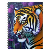 Abstracte Wilde Majestic Predator Tiger Notitieboek (Voorkant)
