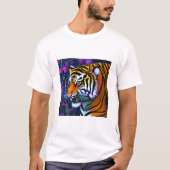 Abstracte Wilde Majestic Predator Tiger T-shirt (Voorkant)