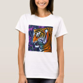 Abstracte Wilde Majestic Predator Tiger T-shirt (Voorkant)