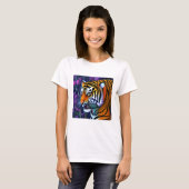 Abstracte Wilde Majestic Predator Tiger T-shirt (Voorkant volledig)