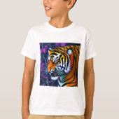 Abstracte Wilde Majestic Predator Tiger T-shirt (Voorkant)