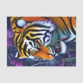 Abstracte Wilde Majestic Predator Tiger Tissuepapier (Voorkant)