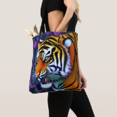 Abstracte Wilde Majestic Predator Tiger Tote Bag (Dichtbij)