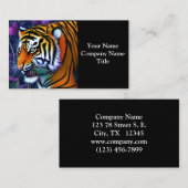 Abstracte Wilde Majestic Predator Tiger Visitekaartje (Voorkant / Achterkant)