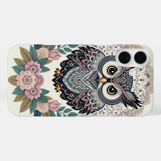 Abstracte wilde uil Case-Mate iPhone case (Achterkant (horizontaal))