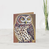 Abstracte Wilderness Forest Owl Art Bedankkaart (Voorkant)