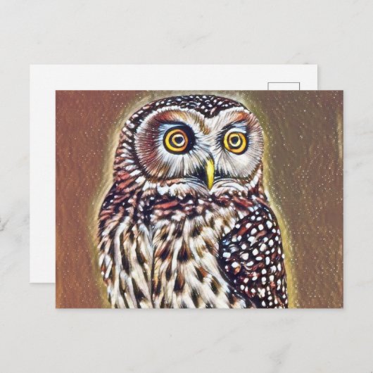 Abstracte Wilderness Forest Owl Art Briefkaart (Voorkant / Achterkant)