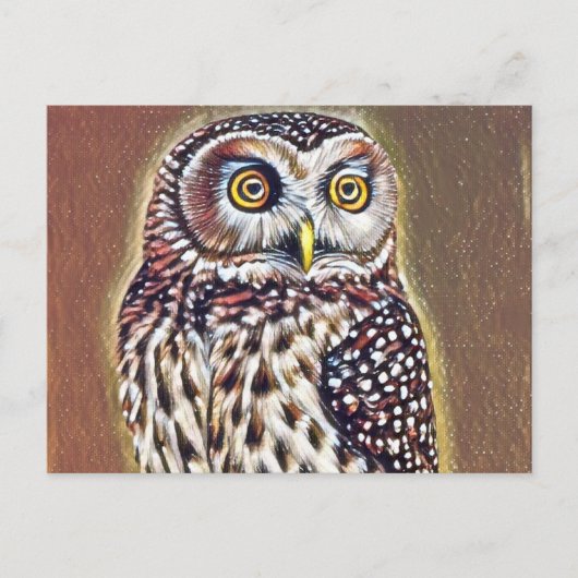 Abstracte Wilderness Forest Owl Art Briefkaart (Voorkant)