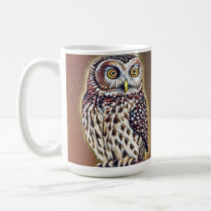 Abstracte Wilderness Forest Owl Art Koffiemok