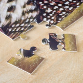 Abstracte Wilderness Forest Owl Art Legpuzzel (Zijkant)